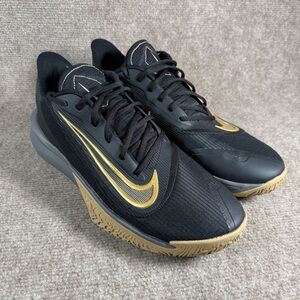 Nike Precision VII Mens Size 10.5 Black Gold Basketball Shoes New Orleans Saints